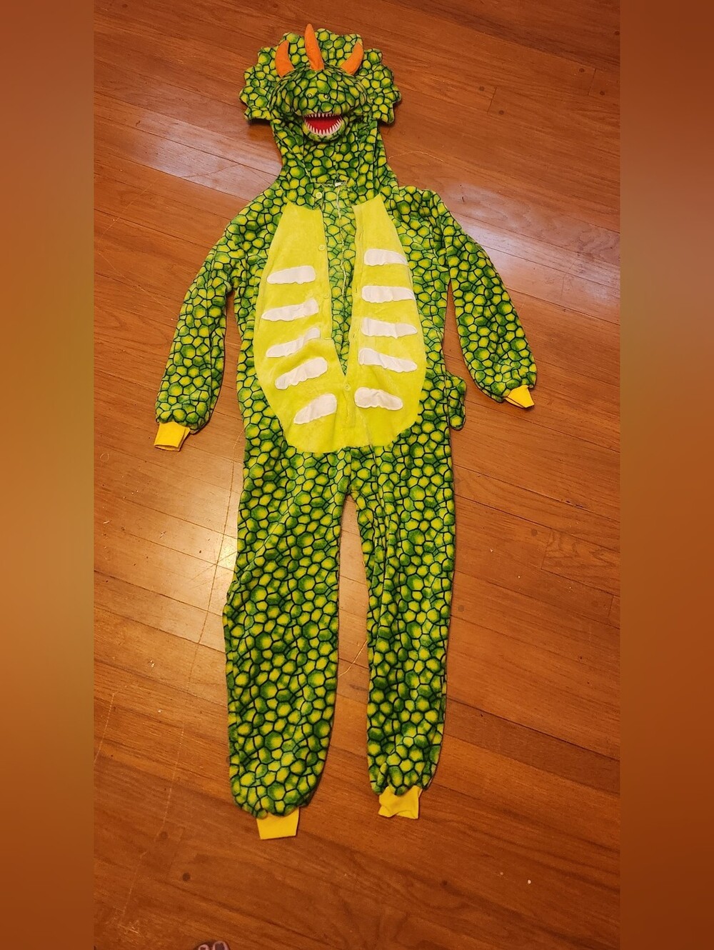 Kids Green Dinosaur Onesie Costume -